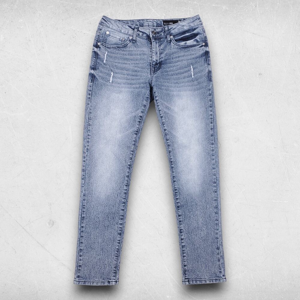 WXYZ Jeans Men 29x30 Wash Nomad Slim Fit Distressed Streetwear Retro Grunge City